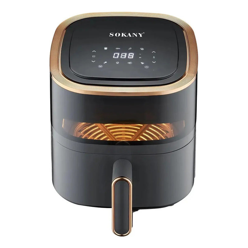 Freidora De Aire 4.8 Litros Pantalla Digital Sokany Negro