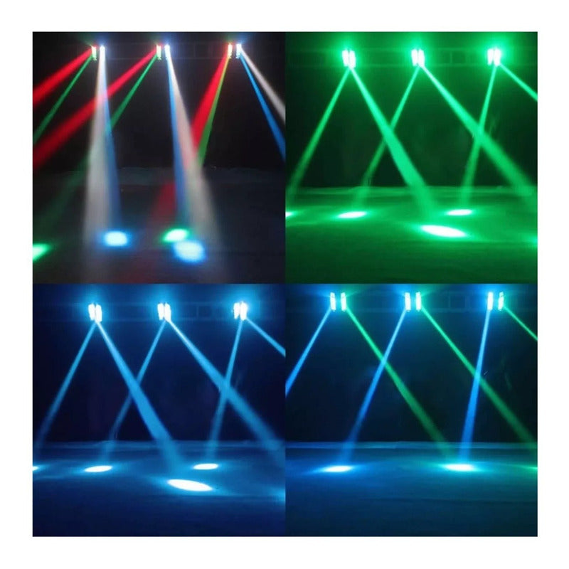 Cabeza Movil Led Spider Beam Rgbw Dmx 8x3w Luz Disco