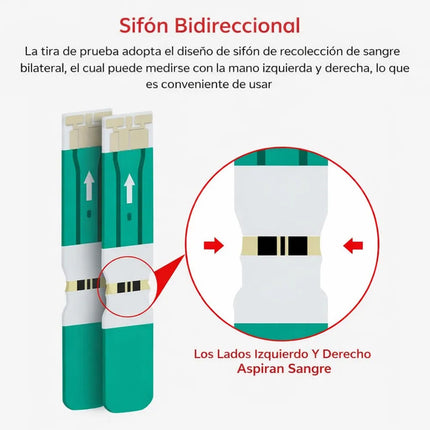50 Kit Tiras Reactivas + 50 Lancetas Para Glucosa Blanco