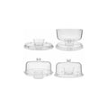Bases Porta Torta (6 En 1) Plato Vidrio Pastel Con Soporte