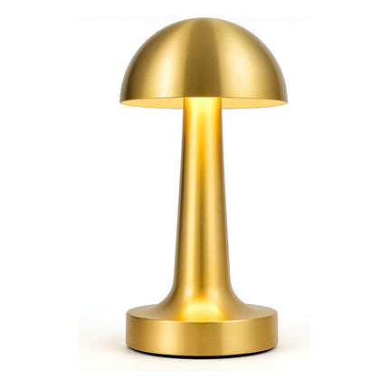 Lámpara Velador Led Luz De Mesa Iluminación Tactil Honguito Dorado Oscuro Oro