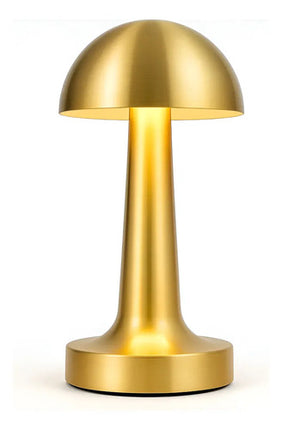 Lámpara Velador Led Luz De Mesa Iluminación Tactil Honguito Dorado Oscuro Oro