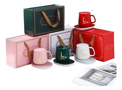 Taza Con Calentador Eléctrico 55°c Tazón Para Cafe Té Leche