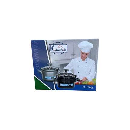 Olla A Presión 9 Litros Aluminio Negro