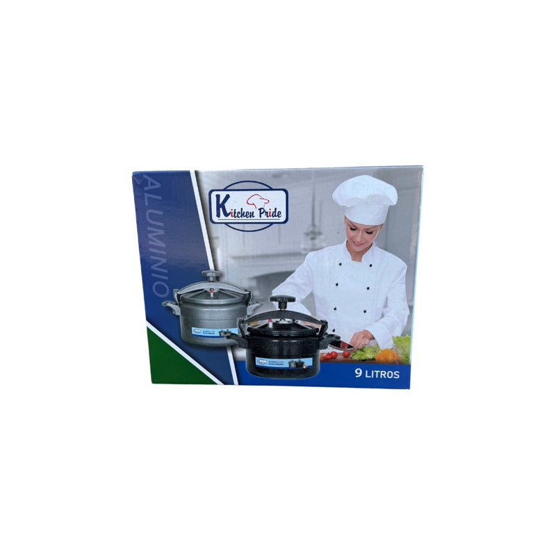 Olla A Presión 9 Litros Aluminio Negro