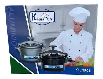 Olla A Presión 9 Litros Aluminio Negro
