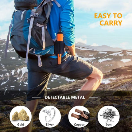 Detector Metales Portátil Localizador De Mano Color Naranja Naranja