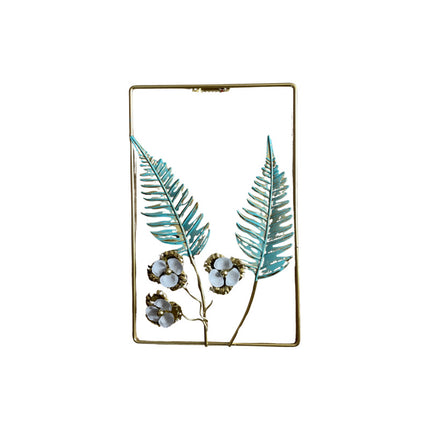 Adorno De Pared Colgante Diseño De Hojas 29x19 Cm Verde