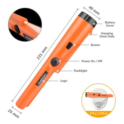 Detector Metales Portátil Localizador De Mano Color Naranja Naranja