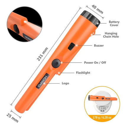Detector Metales Portátil Localizador De Mano Color Naranja Naranja