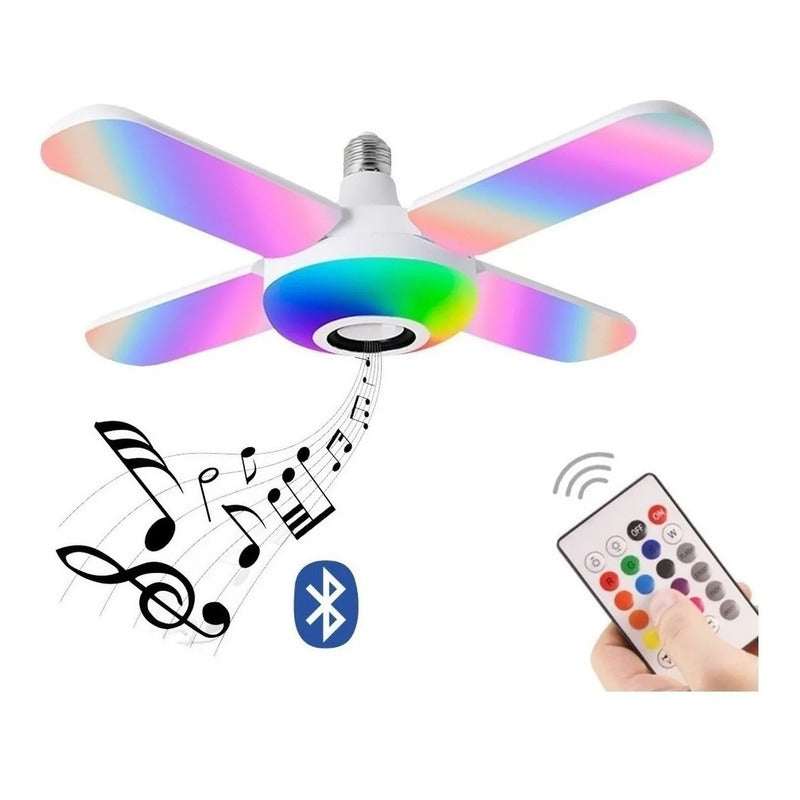 Ampolleta Lampara Parlante Led Colores Bluetooth Control  Multi