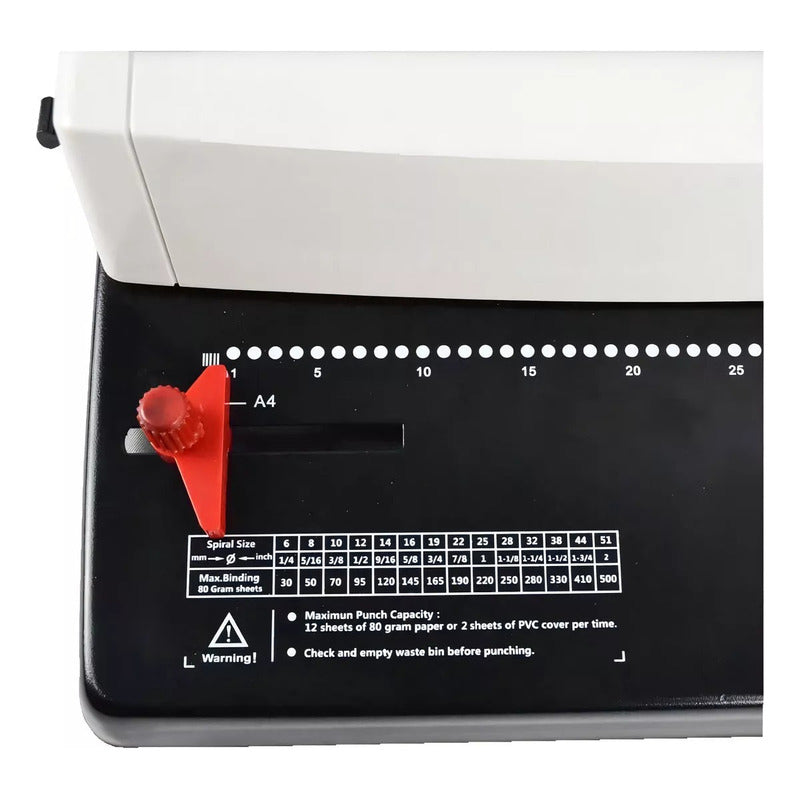 Anilladora Espiralera Perforadora Metal Negro