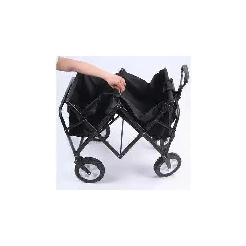 Carrito Para Compras Plegable Ideal Para El Camping Negro