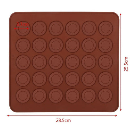 Molde/ Lamina Silicona Para Macarrones + Botella Decoradora Marrón