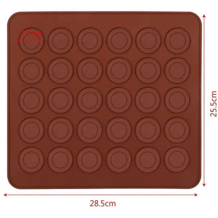 Molde/ Lamina Silicona Para Macarrones + Botella Decoradora Marrón