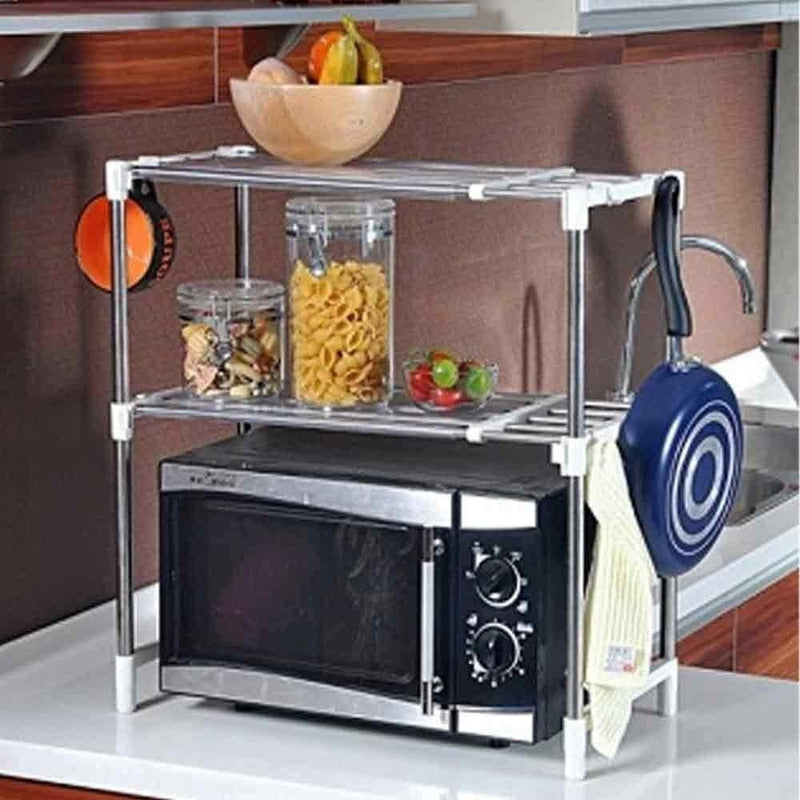 Estantería Organizador Multifuncional Armable 2 Niveles  Blanco