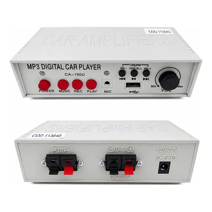 Megáfono Para Auto 12v Con Altavoz Grabadora Rojo