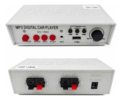 Megáfono Para Auto 12v Con Altavoz Grabadora Rojo