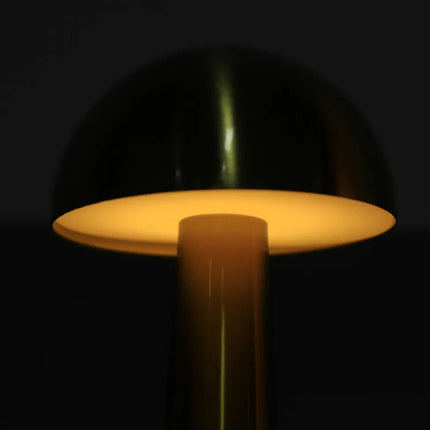 Lámpara Velador Led Luz De Mesa Iluminación Tactil Honguito Dorado Oscuro Oro