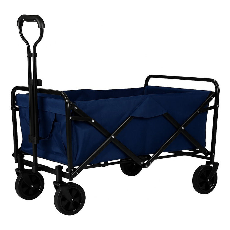 Carrito Para Compras Plegable Ideal Para El Camping Azul Oscuro