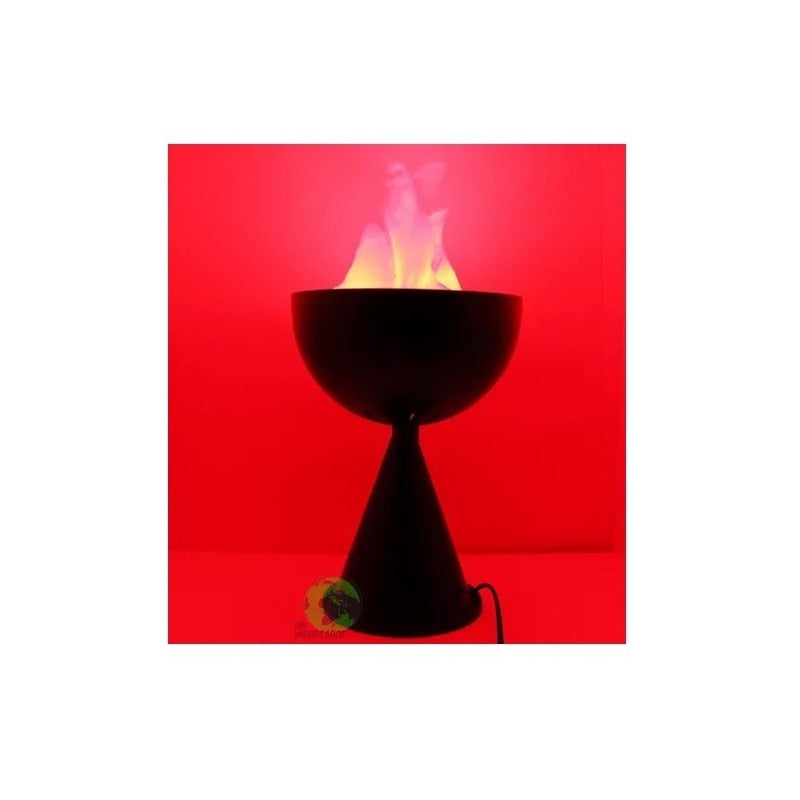 Lampara Antorcha Decorativa Con Llama Artificial Negro