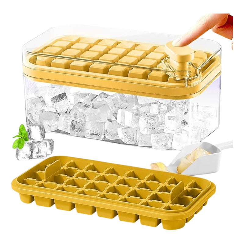 Bandejas Cubeta De Hielo Y Cuchara Para Hielo Amarillo