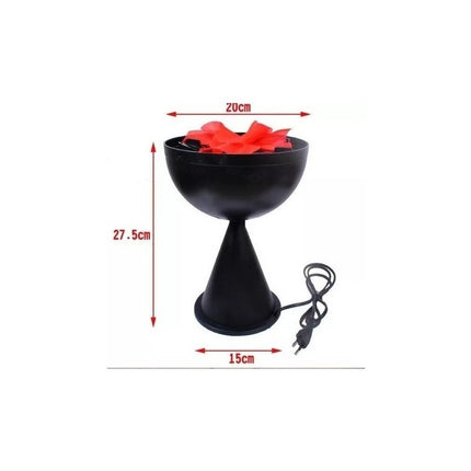 Lampara Antorcha Decorativa Con Llama Artificial Negro