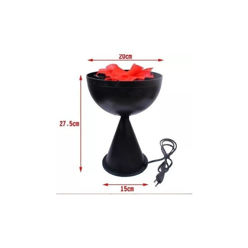 Lampara Antorcha Decorativa Con Llama Artificial Negro