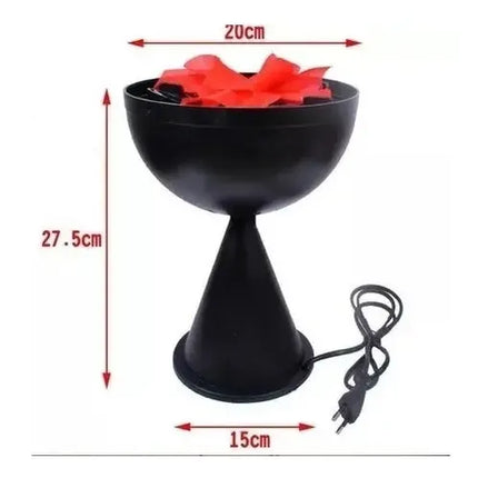 Lampara Antorcha Decorativa Con Llama Artificial Negro