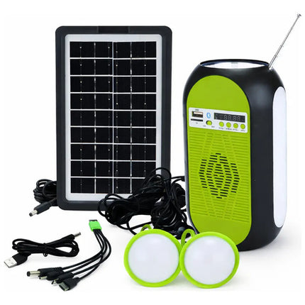 Kit Solar Emergencia Multifuncion Negro