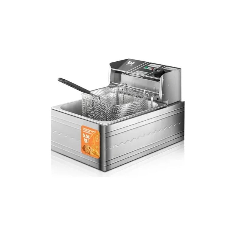 Freidora Electrica Multifuncional Aceite 5.5 Litros Raf5220 Plateado 50