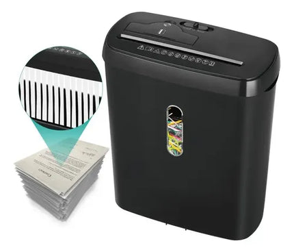 Destructora Cd / Trituradora De Documentos 8 Hojas 11 Lt Negro