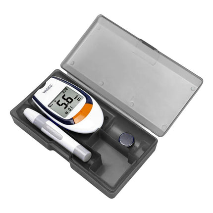Glucometro Medidor De Glucosa + 50 Tiras + 50 Lancetas Blanco