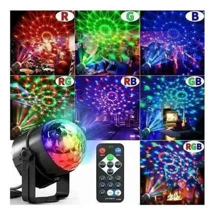 Bola De Luces Led Multicolor Para Fiestas Con Control