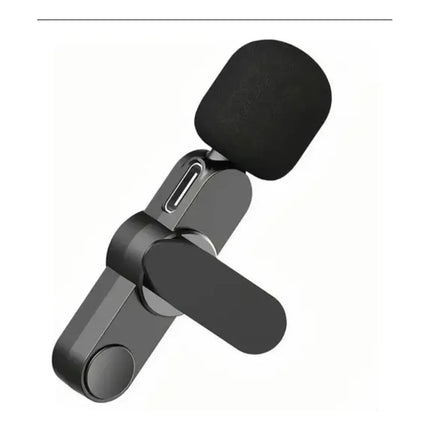 Micrófono Lavalier Inalámbrico Doble Mini Conexión A Celular Negro