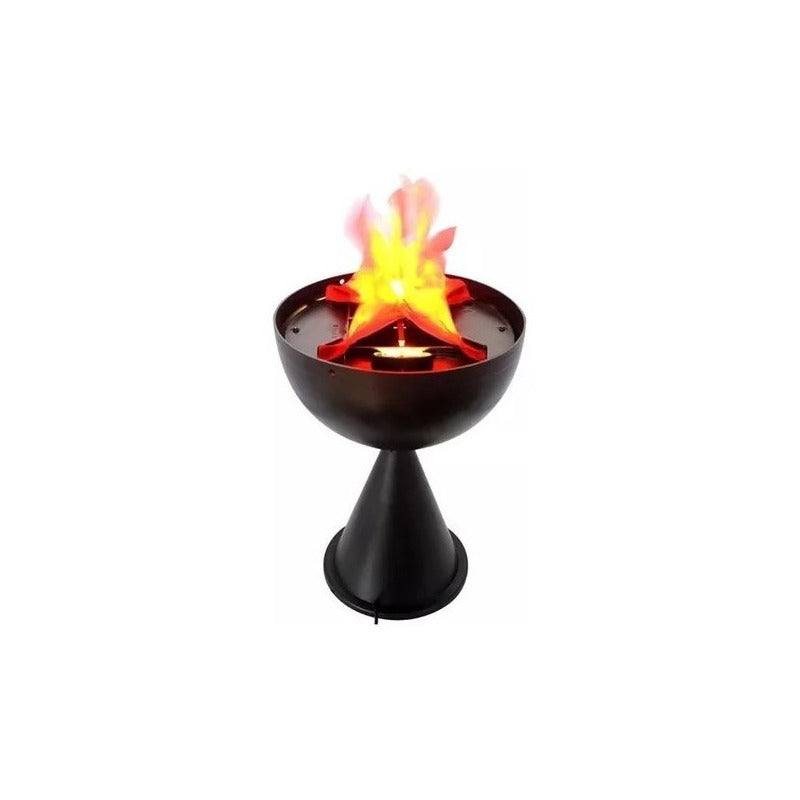 Lampara Antorcha Decorativa Con Llama Artificial Negro