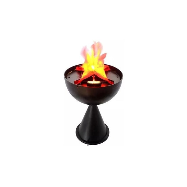 Lampara Antorcha Decorativa Con Llama Artificial Negro