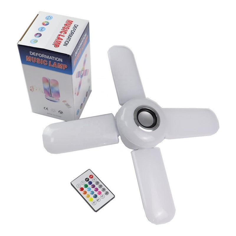 Ampolleta Lampara Parlante Led Colores Bluetooth Control  Multi