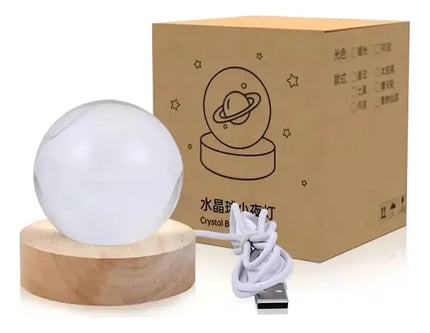 Lámpara De Mesa Bright Moon Crystal Ball, Luna, Sist Solar