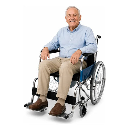 Silla De Ruedas Plegable Con Baño