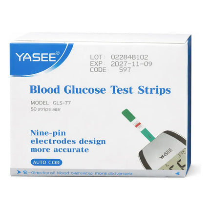 50 Kit Tiras Reactivas + 50 Lancetas Para Glucosa Blanco