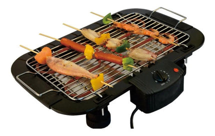Parrilla Portatil Eléctrica Bbq Para Exterior/interior 2000w Negro