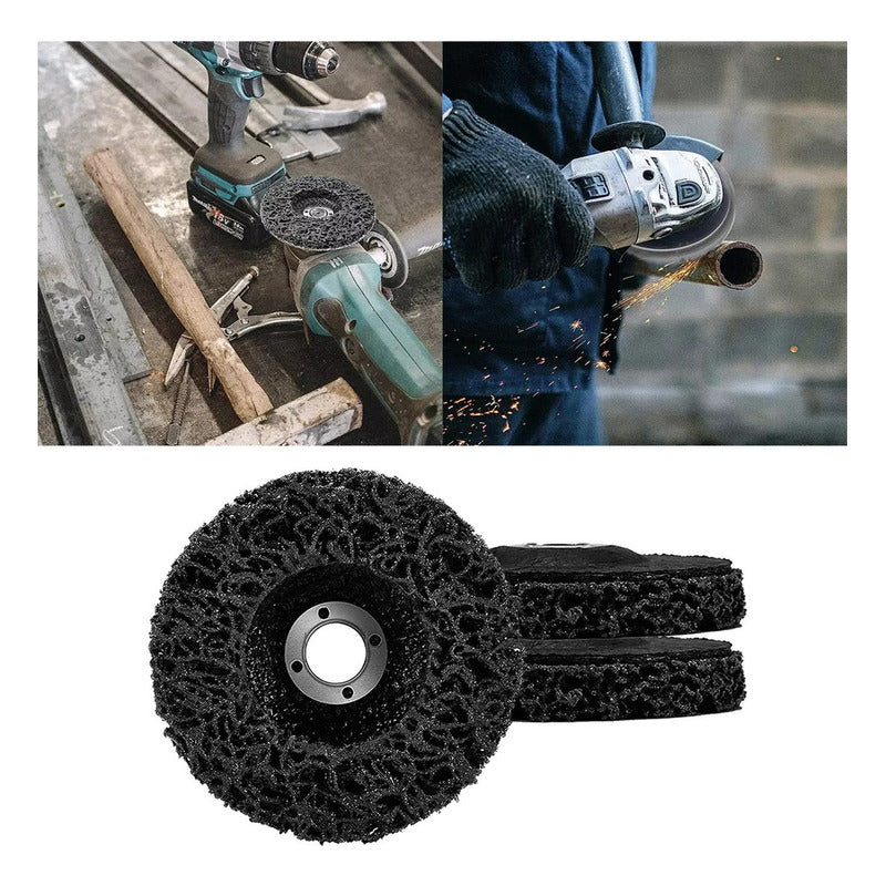 Disco Pulir Removedor Pintura Oxido 4 1/2 115mm Esmeril Negr Negro - Drp115e