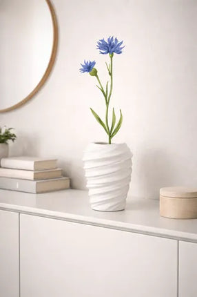 Florero Blanco De Cerámica Decorativos Para Mesa Oficina Blanco