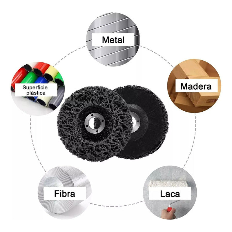 Disco Pulir Removedor Pintura Oxido 4 1/2 115mm Esmeril Color Negro - Drp115e