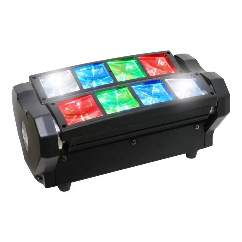 Cabeza Movil Led Spider Beam Rgbw Dmx 8x3w Luz Disco