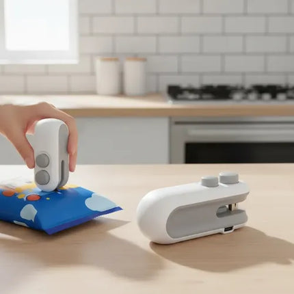 Mini Selladora De Bolsas Portatil Blanco
