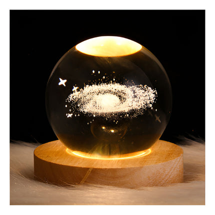 Lámpara 3 Led De Velador Distintos Modelos Galaxia Amarillo Nebula