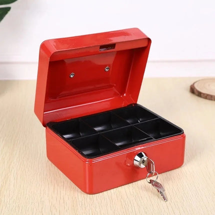 Caja Fuerte Metálica Con Llave Para Dinero 25x20cm Negro