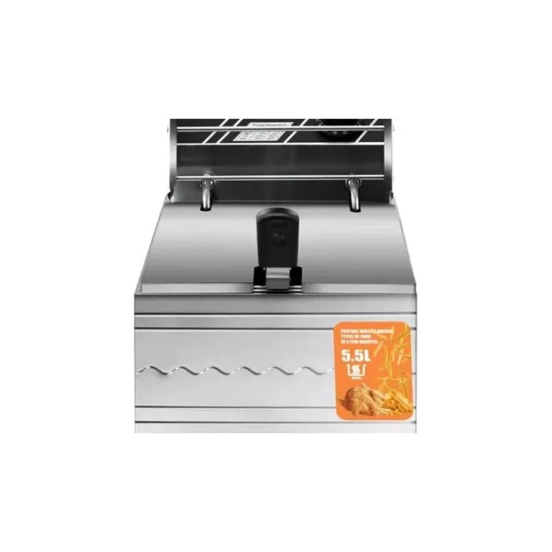 Freidora Electrica Multifuncional Aceite 5.5 Litros Raf5220 Plateado 50